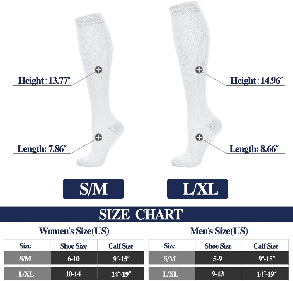 Compression Socks Women and Mens Best Stockings for Running Medical Athletic Edema Diabetic Varicose Veins Travel Pregnancy Shin Splints image number 5