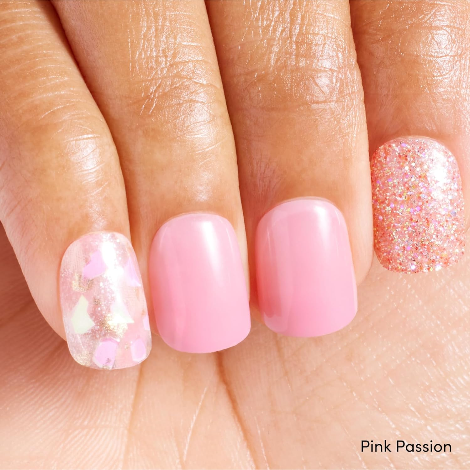 Dashing Diva Magic Press Nail Bundle - Dreaming in Pastel Collection - Short Square Press on Nails - Pink Passion & Inner Peace - Long Lasting Gel - Lasts up to 7 Days - 2 Sets