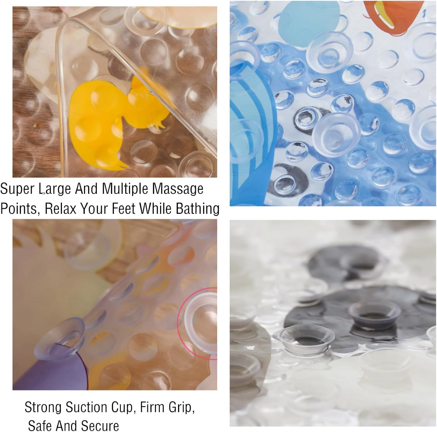 ZHIGOU Cartoon Kids Non-Slip Bathtub Mat - 27.56X15.35 Inch Kids Baby Bath Mat, Soft Toddler Floor Mat, Suitable for Boys and Girls, Machine Washable (Underwater World) image number 5