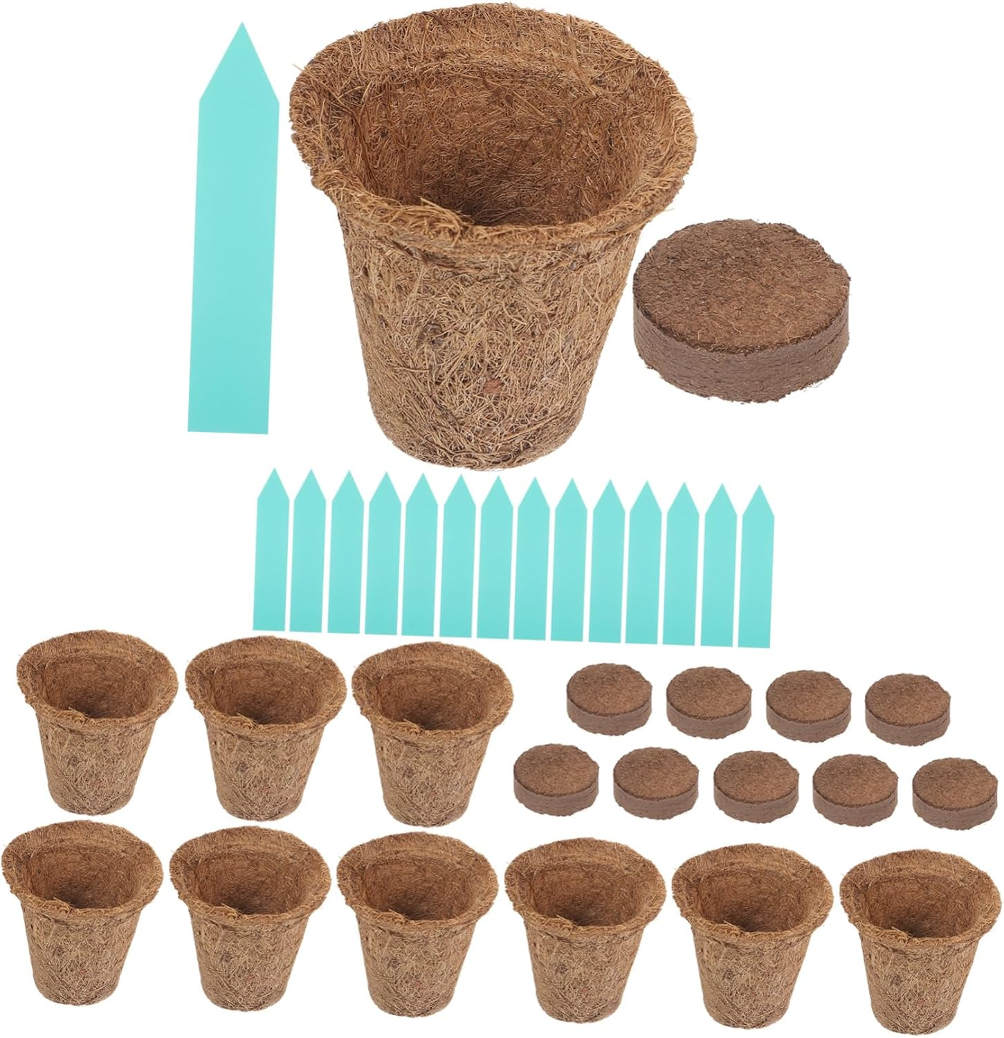 Sosoport Plant Starter Pots 35Pcs Nursery Pots for Direct Planting Germination Growing Pots Fiber for Home Gardening