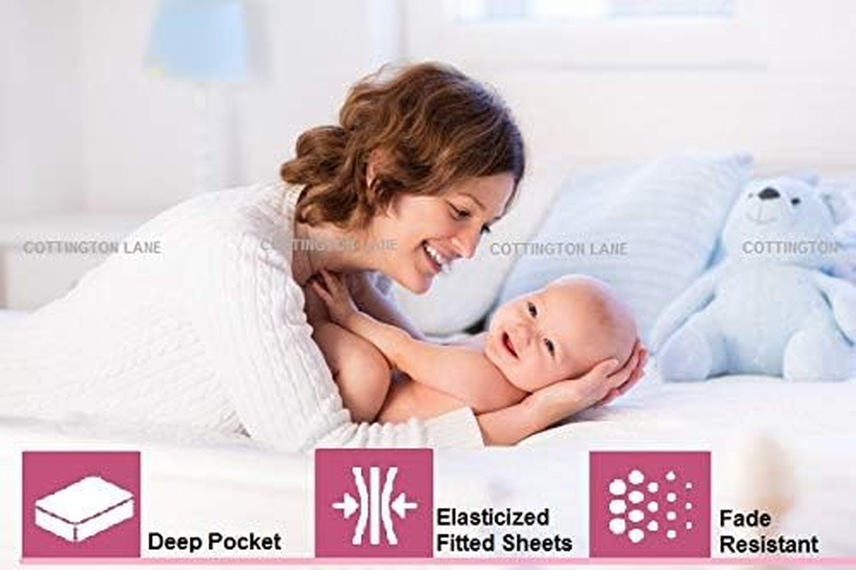 Cottington Lane 4 Piece Eastern King Size Sheet Set 76 X 80, Luxury Hotel Quality 100% Egyptian Cotton Bed Sheets with 16 Inch Deep Pocket Snug Fit Smooth Sateen Weave, Sage Solid