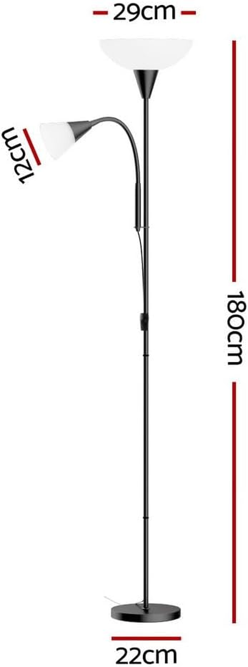 Floor Lamp Mother and Child Modern Home Living Room Office Reading Black image number 4