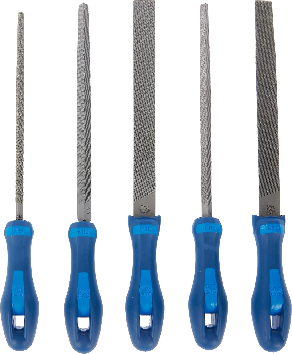 PFERD Workshop File Set in PVC Roll Bag, 5 Files, Cross Cut H1, 250 Mm, 11800541 - Suitable for Coarse Cutting and Roughing