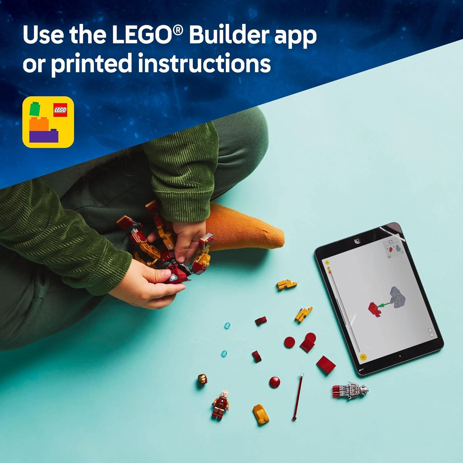 LEGO Marvel Iron Man Mech Vs. Ultron Playset, Super Hero Building Toy for 6+ Year Old Boys & Girls, Avengers Set Features a Buildable Kids Toy Mech Action Figure and 2 Minifigures 76307 image number 6