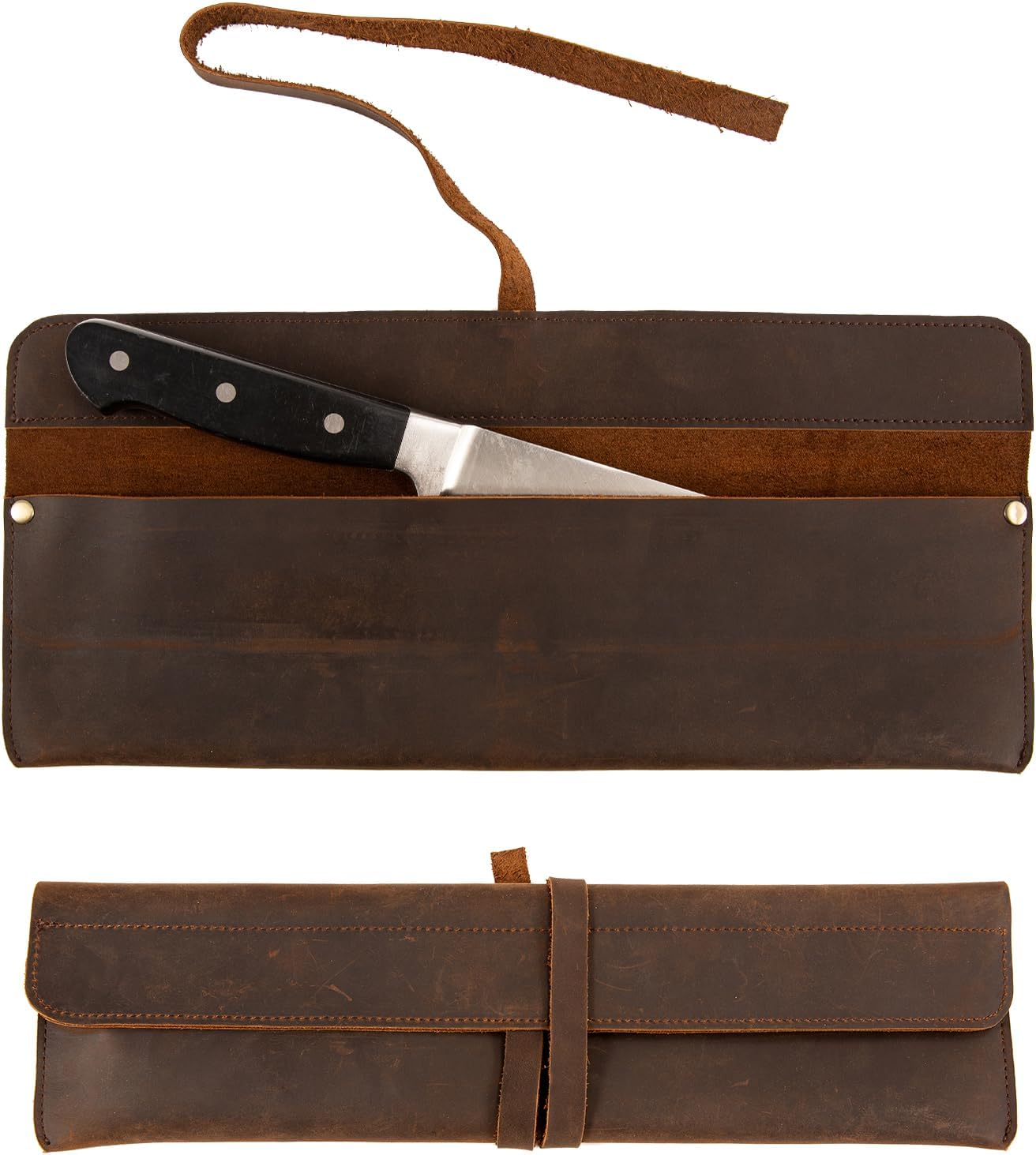 Knife Bag, Chef'S Knife Bag, Leather, Chef'S Knife Set, Rectangular Chef'S Knife, Protective Cover, the Ideal Choice for Culinary Experts, Gifts for Pro Chefs or Culinary Enthusiasts image number 4