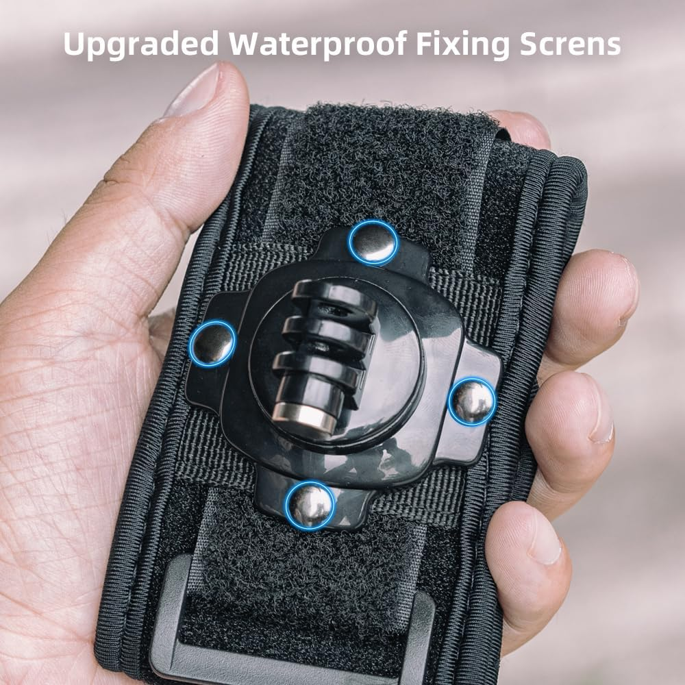 SUREWO Wrist Strap Mount Compatible with Gopro Hero 12/11/10/9/8/7//6/5 Black,Dji Osmo Action 4/3,Insta 360 ONE R,Akaso/Campark and More - Black,Silver image number 6