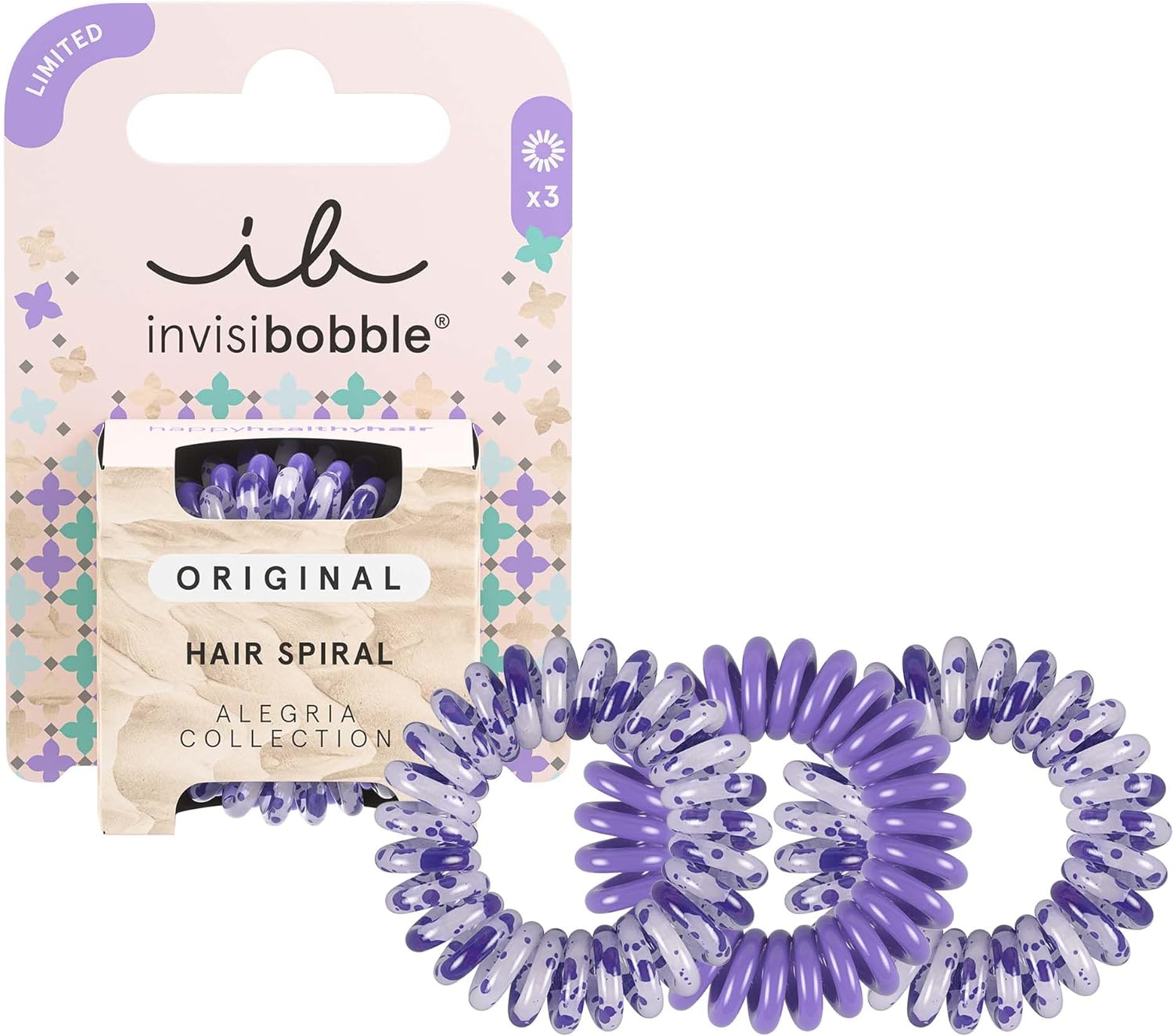 Invisibobble Original 8 X Hair Bobbles Spiral Transparent Black Brown Hair Bobbles Set Women & Men without Pulling Spiral Hair Scrunchies Hair Gentle 8 Pieces