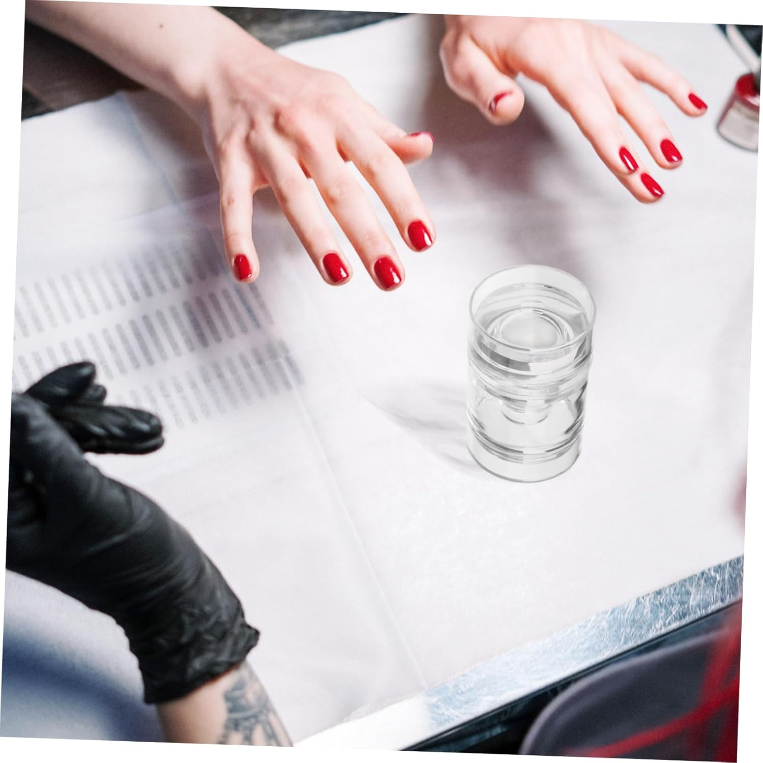 NOLITOY 2Pcs Transparent French Tip Nail Stamper for Nails Clear Silicone Stamping Jelly with Soft Printer for DIY Salon Home Use image number 3