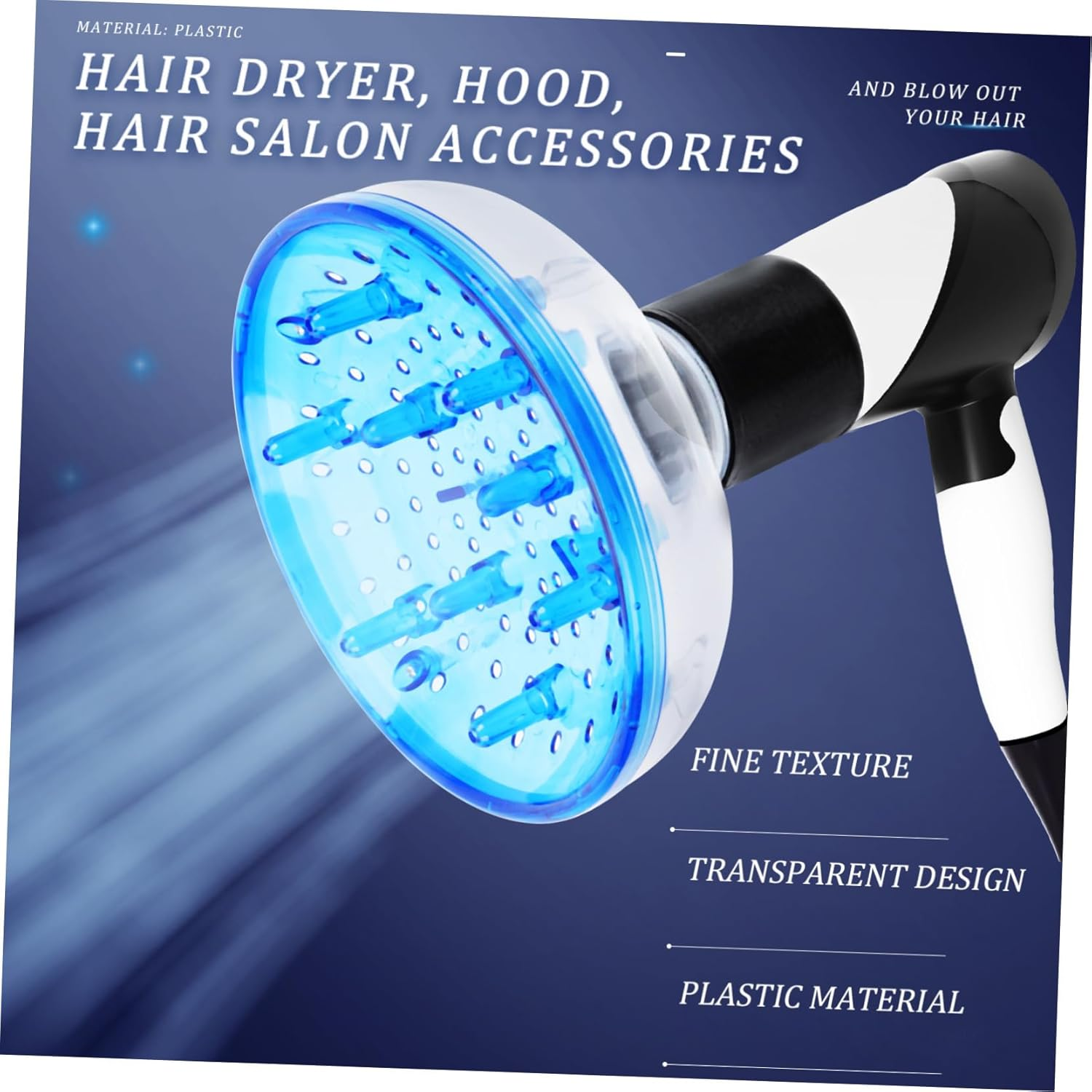 LABRIMP Hair Dryer Diffuser Attachment for Wavy Hair Lightweight Portable Blow Dryer Nozzle for Gentle Even Airflow Heat Protection and Frizz Reduction Travel Friendly Styling Tool image number 4