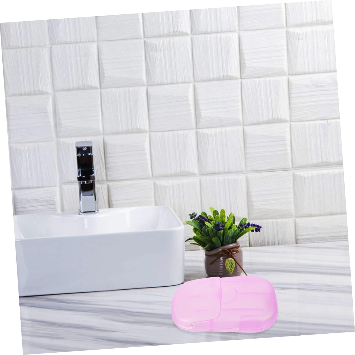 Alipis Pack Portable Travel Soap Sheets Hand Cleaning Soap Slices for Camping Hiking Business Trips image number 6