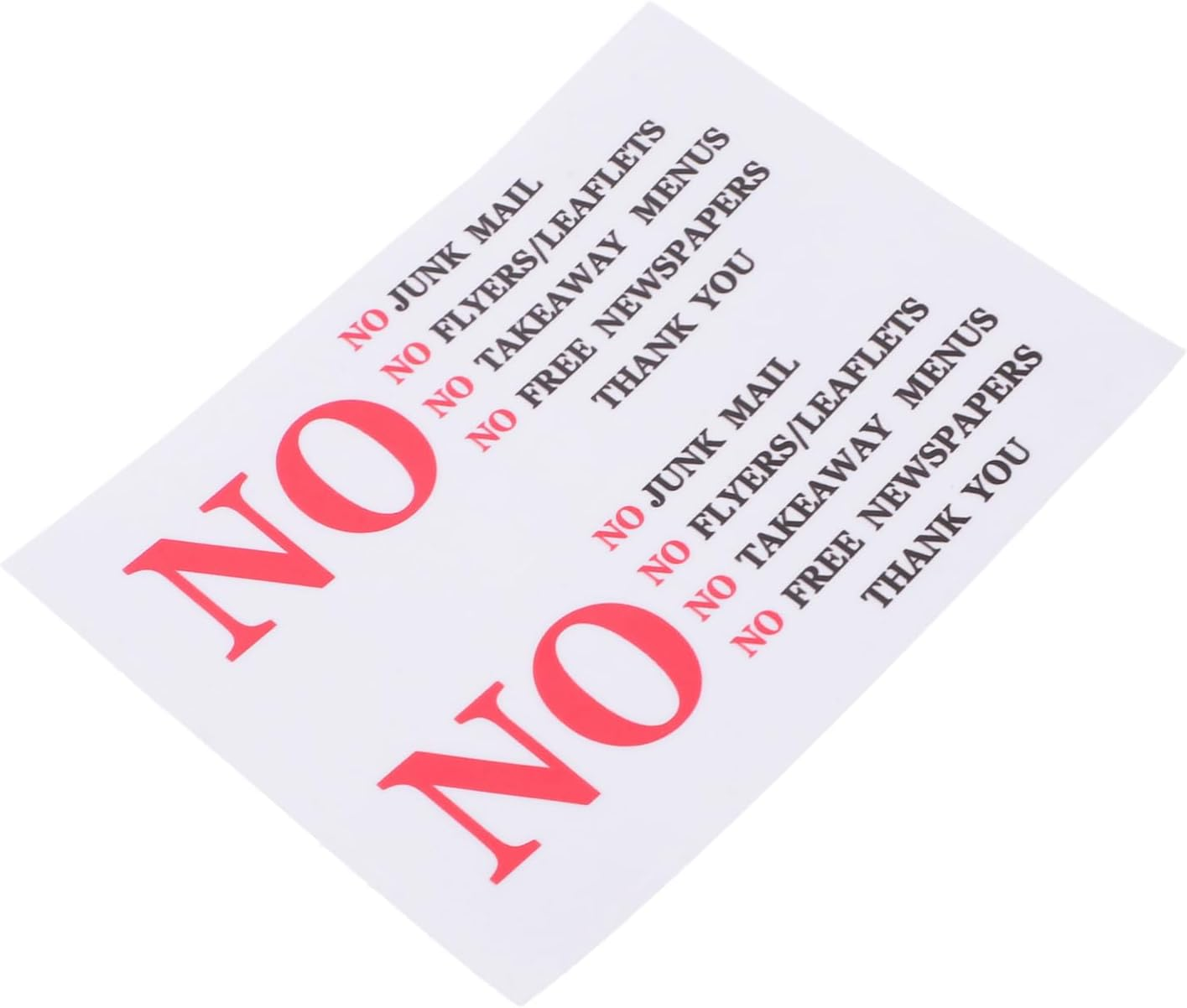 WOONEKY No Junk Mail Sticker for Mailbox 2-Pack PVC Adhesive Decal Weatherproof Warning Sign for Home and Business Reliable Reminder to Prevent Unwanted Flyers image number 5