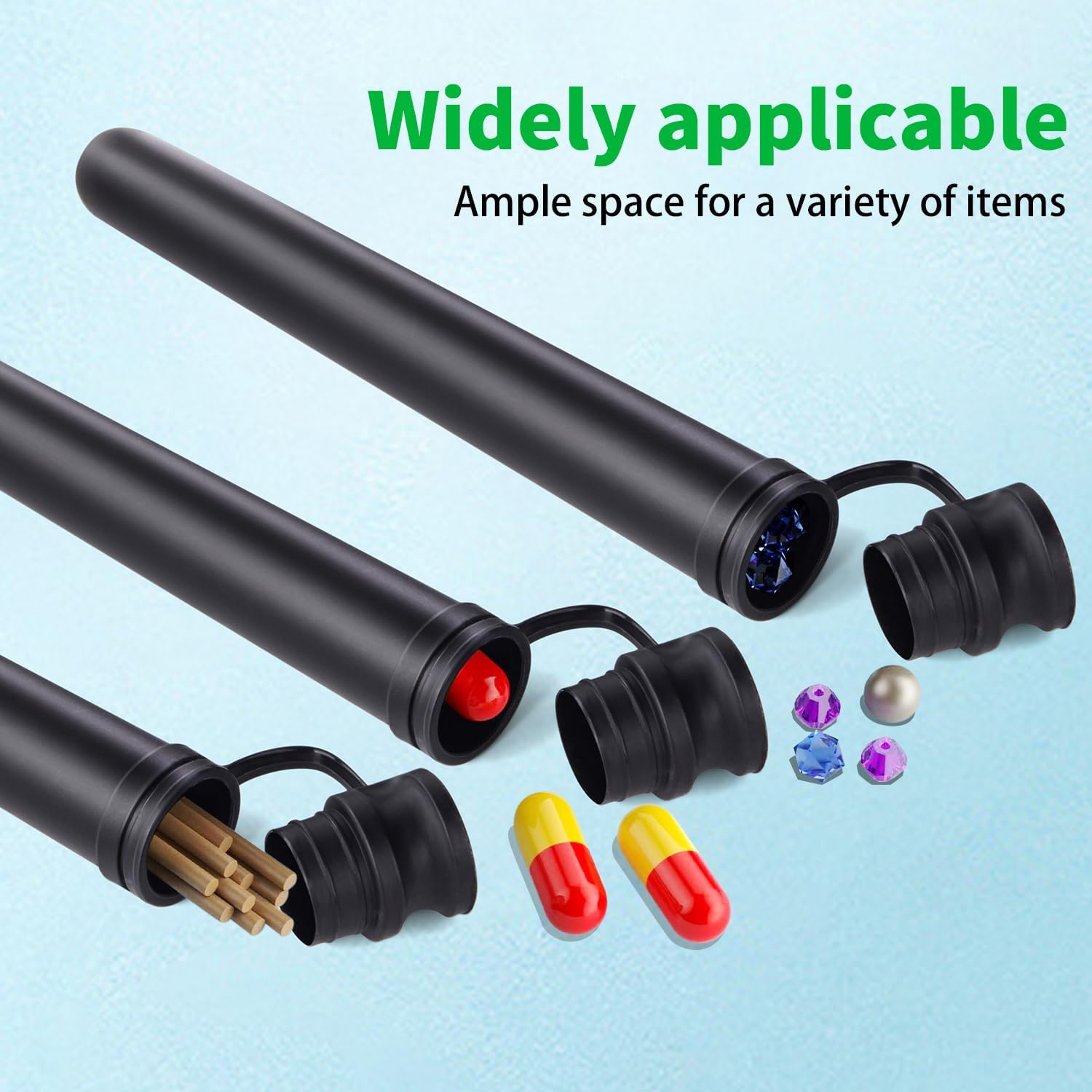 Urekt Tube Vials ( 6 Pack), Premium Waterproof Storage Tube Container Plastic Joint Holder Case Portable Travel Box Great for Outdoors image number 3