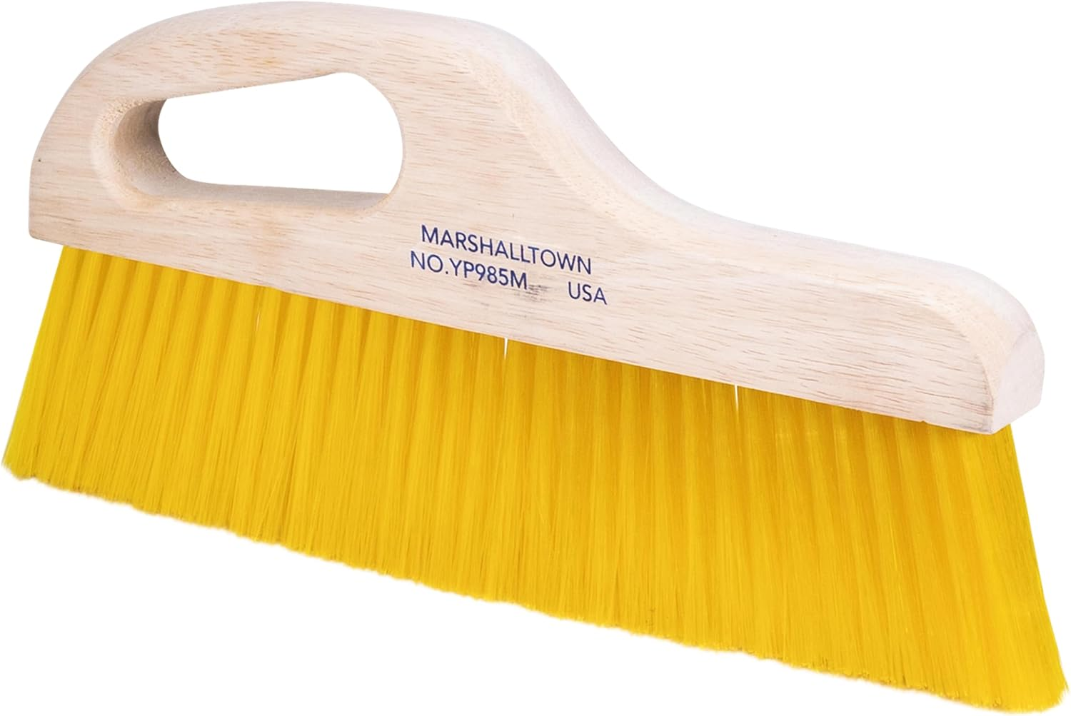 MARSHALLTOWN Handle Brush, Medium Yellow Polypropylene 3 Inch Bristles, Offset Handle for Comfort, Texturing Concrete in Curbs, Gutters, and Other Hard to Reach Areas, YP985M image number 3