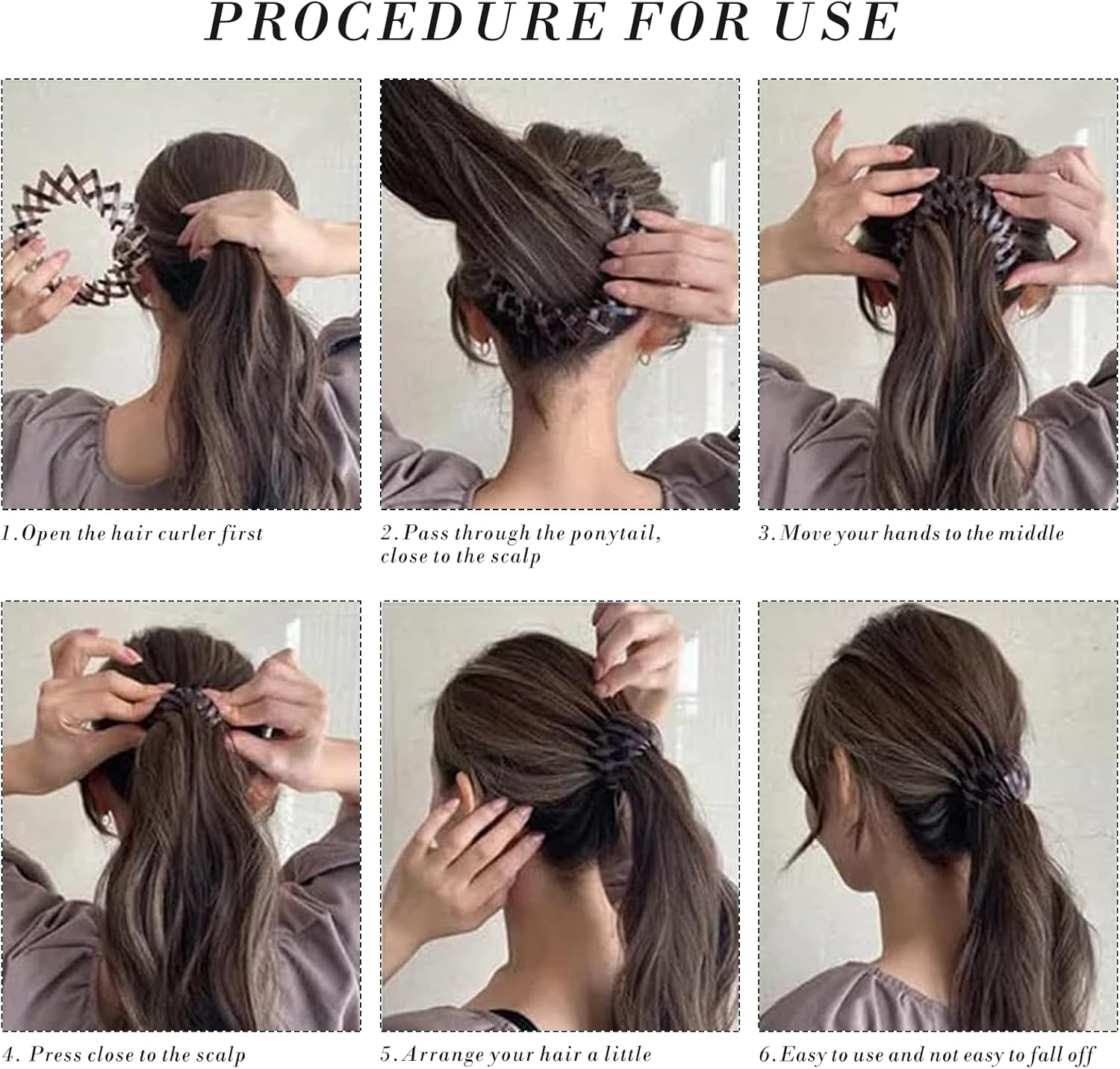 4 Pieces Vintage Bird Nest Hair Clips Rhinestone Expandable Bird Nest Hair Clips Geometric Extendable Hair Loops Ponytail Holder Clip for Girls and Women image number 2