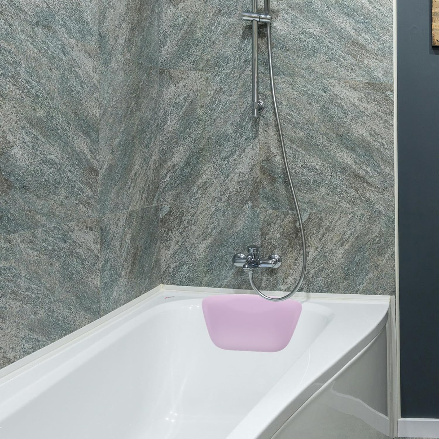 NOLITOY Bathtub Pillow with Suction Cups - Pu Non-Slip Bathtub Pillow with Suction Cups - Headrest and Neck Support Bath Cushion for Spa Soaking Tub image number 6