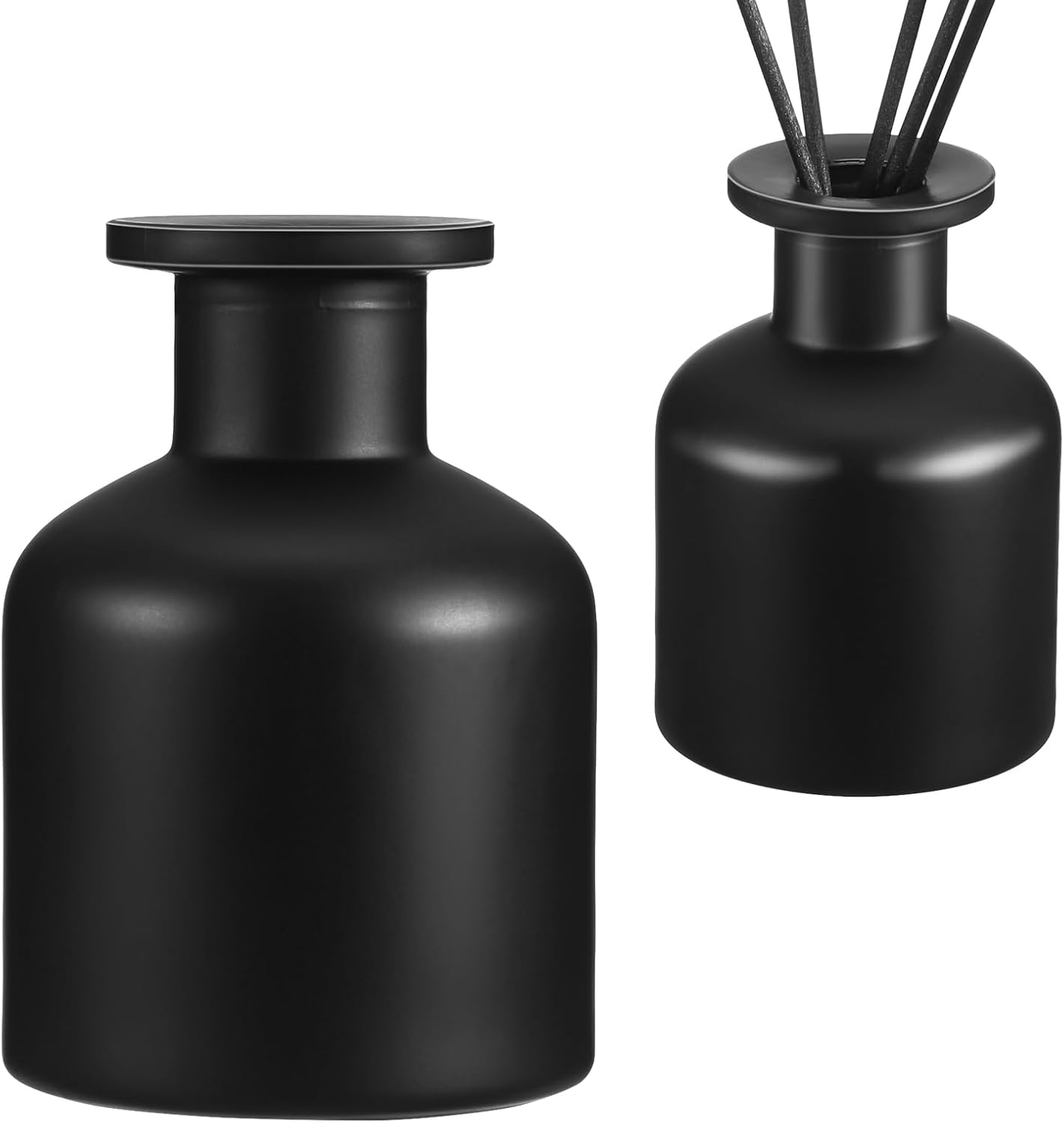 FOMIYES Empty Refillable Glass Diffuser Bottle Diffuser Jars 2Pcs 150Ml Essential Oils Storage Container Fragrance Accessories for DIY Replacement Reed Diffuser Sticks Crafts Decor image number 3