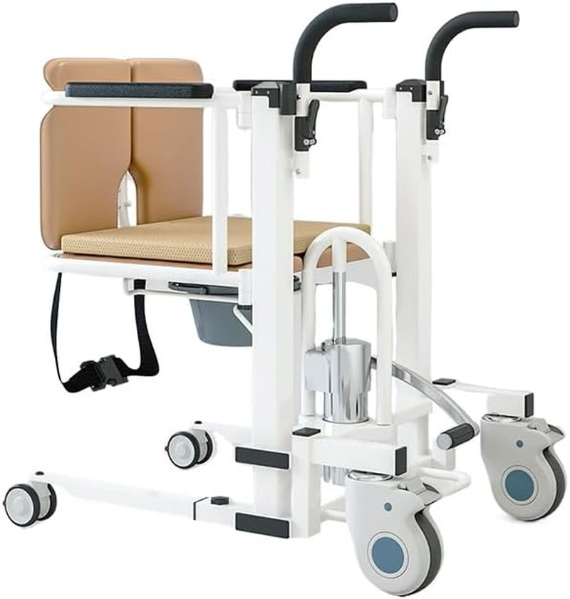 Artudatech Shower Patient Lift Patient Chair Hydraulic Transferred Lift W/180&deg;Split Seat and Table