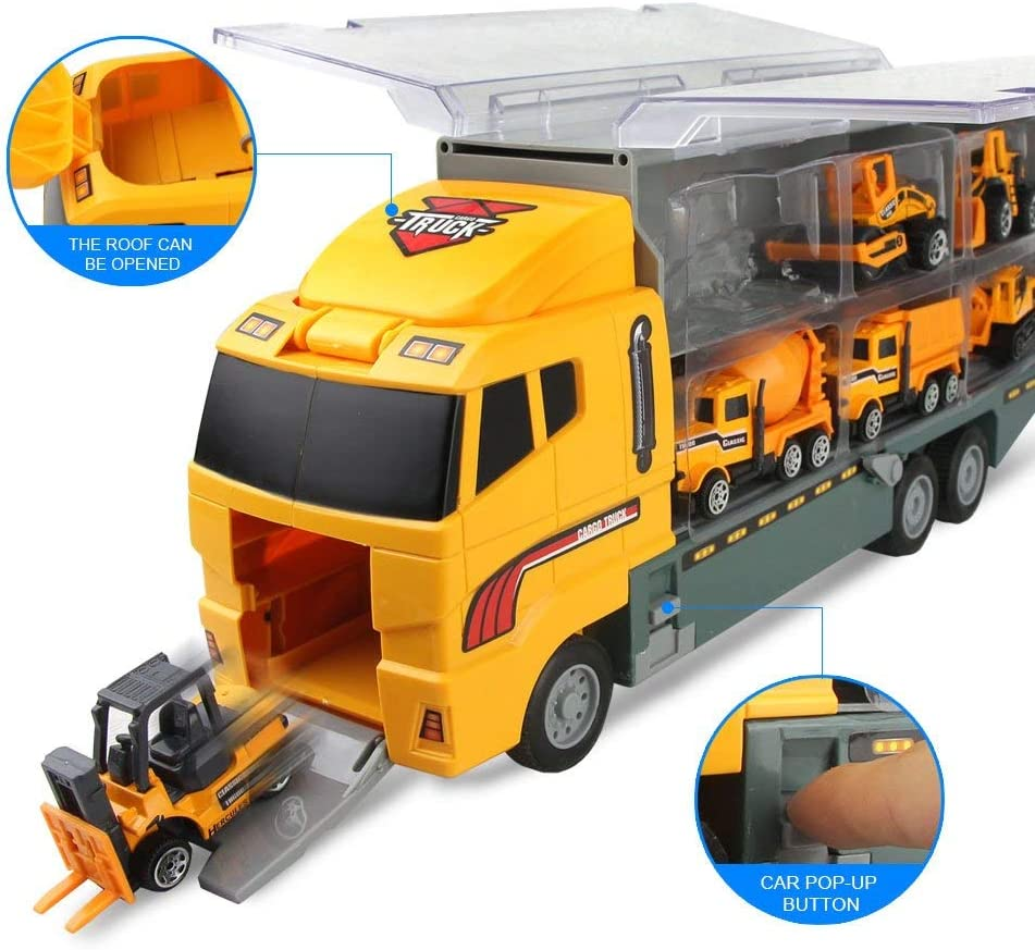 Coolplay Construction Toys Construction Truck for Boys Kids Excavator Toys Forklift Vehicle Cars for 3 4 5 6