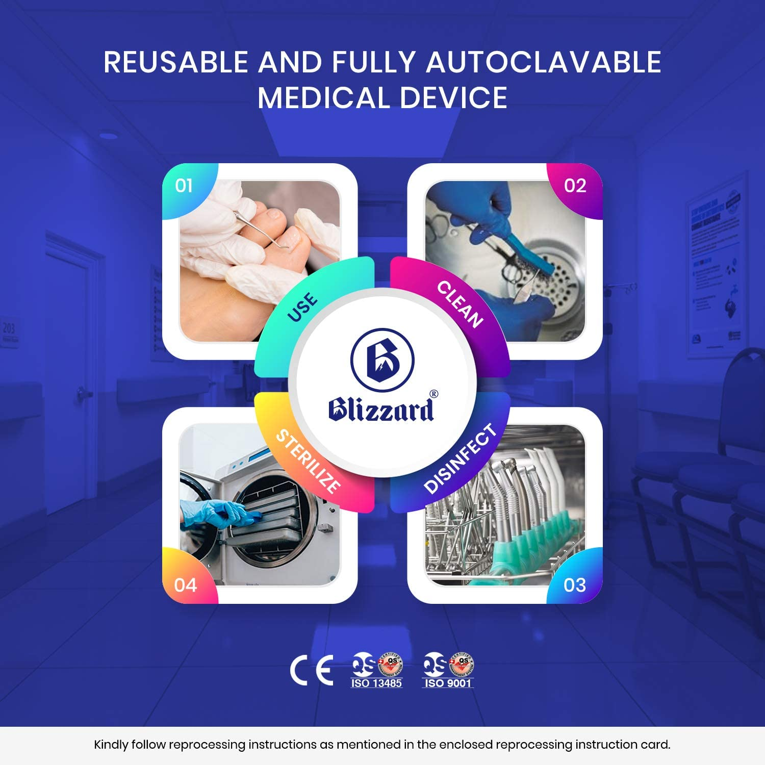 Blizzard Ingrown Nail Clippers for Men with Ingrown Toenails Podiatrist Toenail Clipper Set German Forged 5 Inch Professional Nail Cutter Concave Head Podiatry Nipper Nail Kit - Hospital Grade image number 1