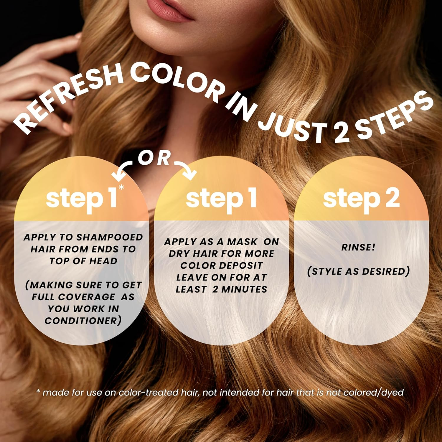 Pure Blends Hydrating Color Depositing Conditioner, Sun Light, Medium, Dark Blonde, 8.5 Oz. image number 5