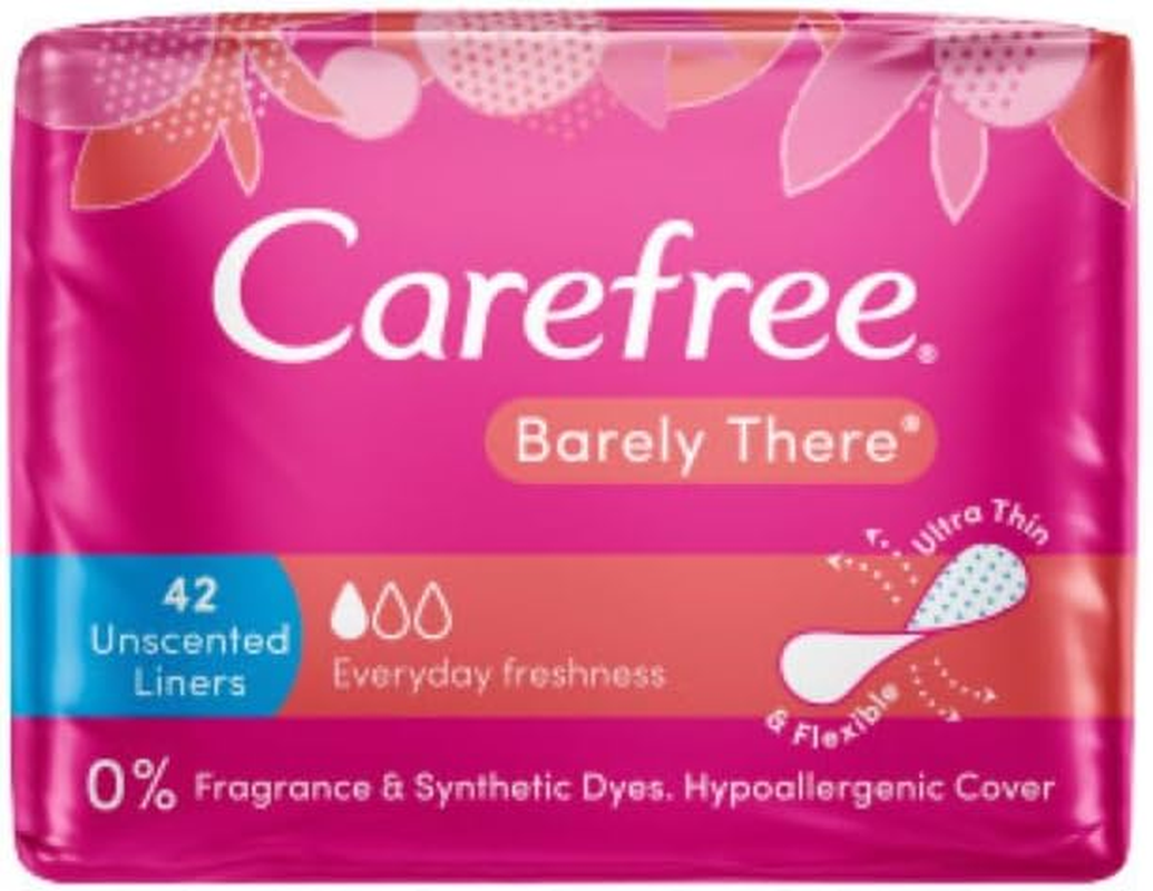 Carefree Barely There Unscented Panty Liners 42 Pack |Breathable| Feels Soft & Thin| Highly Flexible image number 2