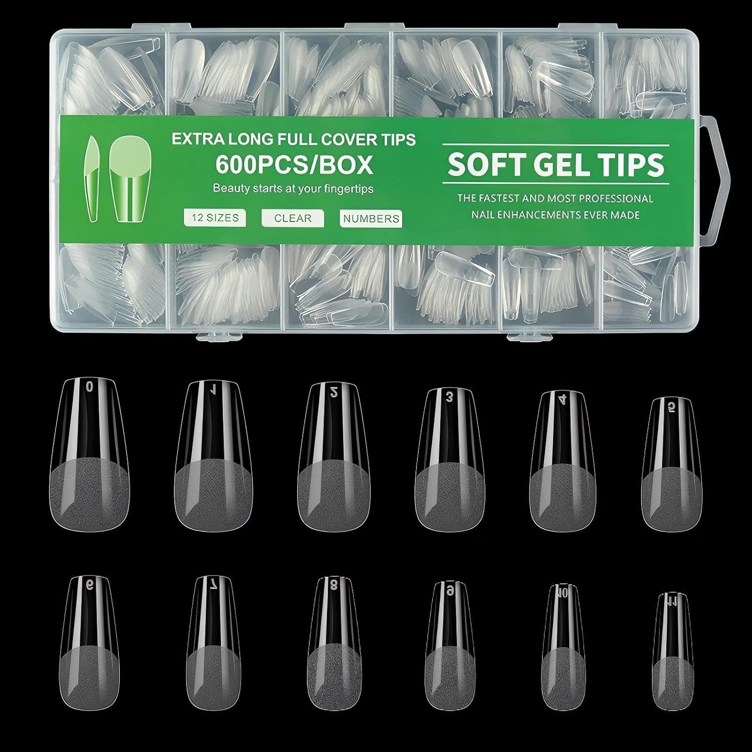 AYOCULTURE Nail Tips for Gel Extensions - Premium Quality, Easy Application - Short Ballet