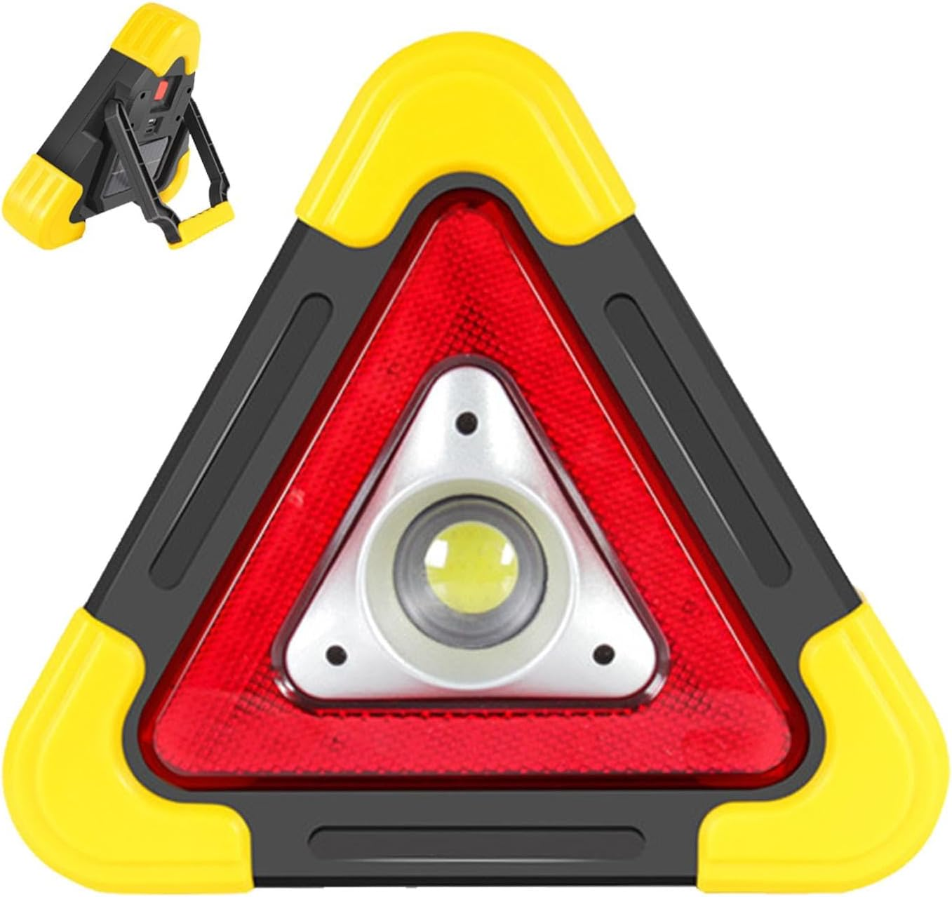 LED Triangle Lights,Multifunctional Solar Car Warning Triangles - Portable Safety Triangle with 4 Modes, Warning Light for Trucks, Vehicles, Accident Repairing, Hazard