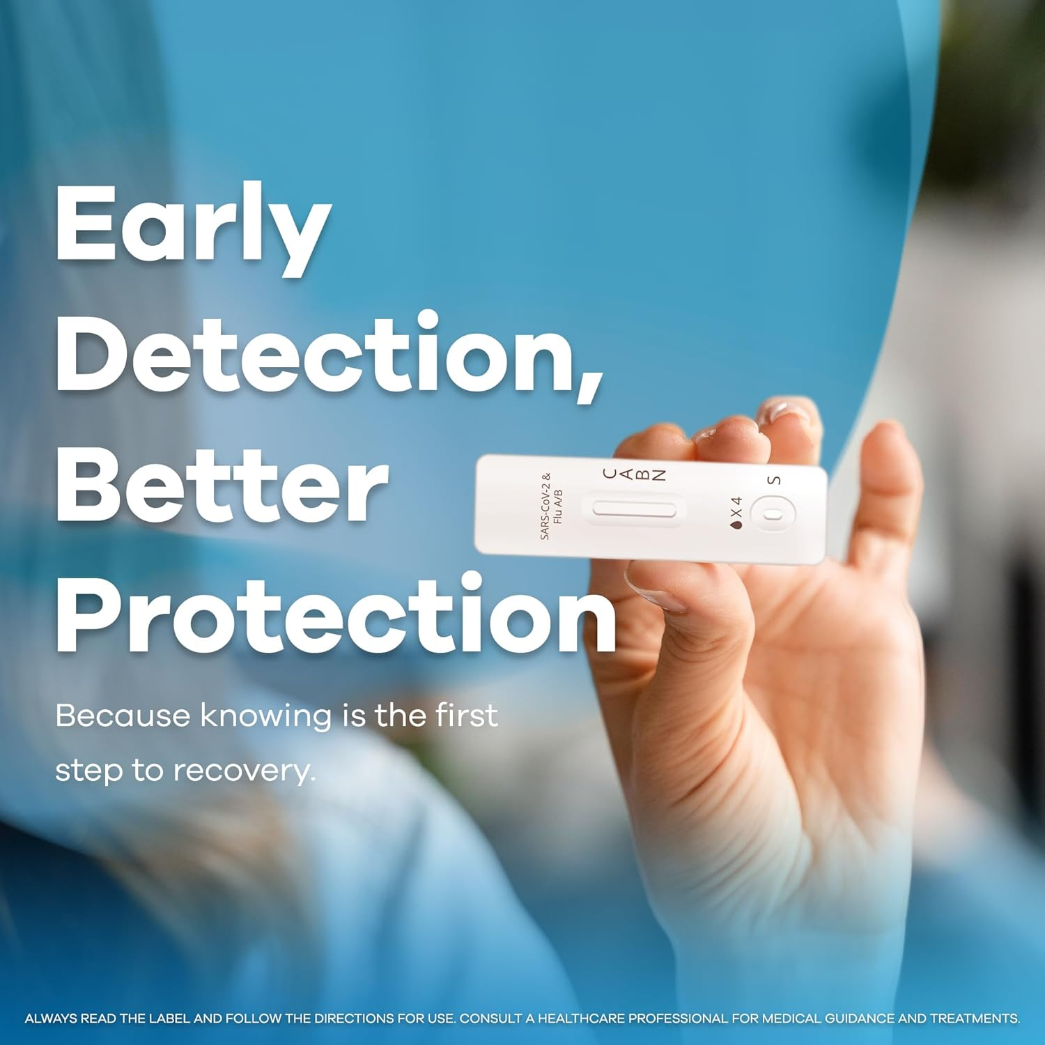 2San COVID-19 & Flu A/B Rapid Test, 15-Min Results, 5-Pack &ndash; Easy At-Home Antigen Test with Accurate Nasal Swab Detection for Reliable Self-Testing image number 1