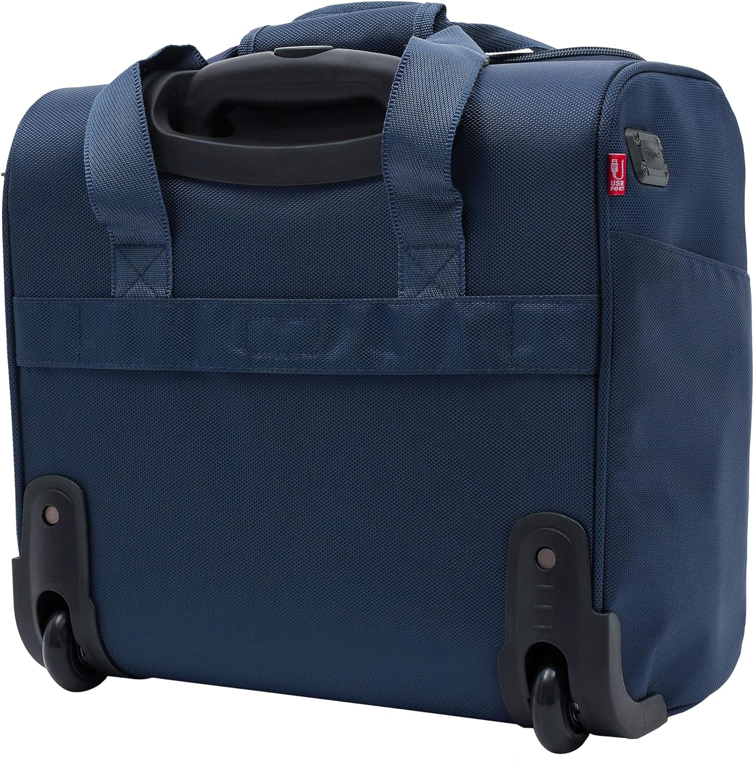 TPRC 15-Inch Smart under Seat Carry-On Luggage with USB Charging Port, Navy Blue, Underseater 15-Inch, 15-Inch Smart under Seat Carry-On Luggage with USB Charging Port