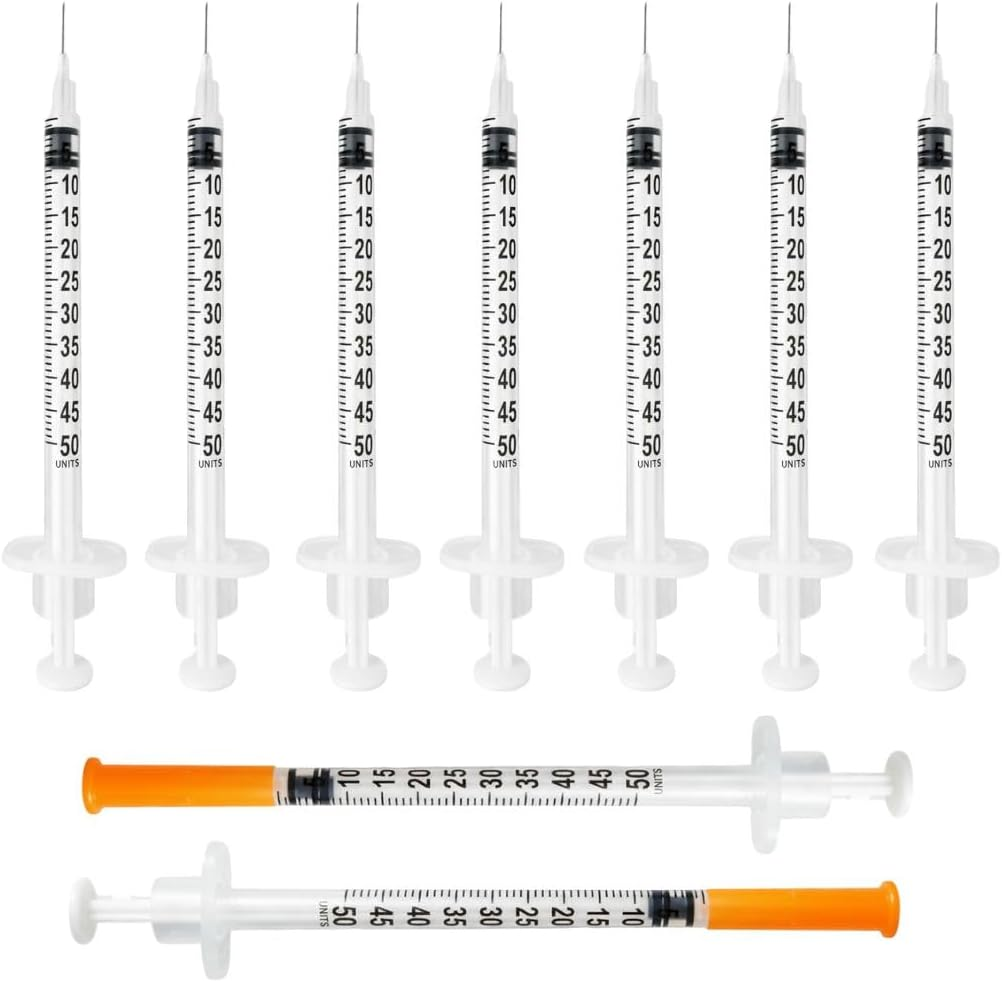 0.5Ml/Cc Syringe with 30G X 8Mm Needle, 100 Pcs, Lab Syringes, Plastic Syringes (Individually Wrapped) by Imatec image number 4