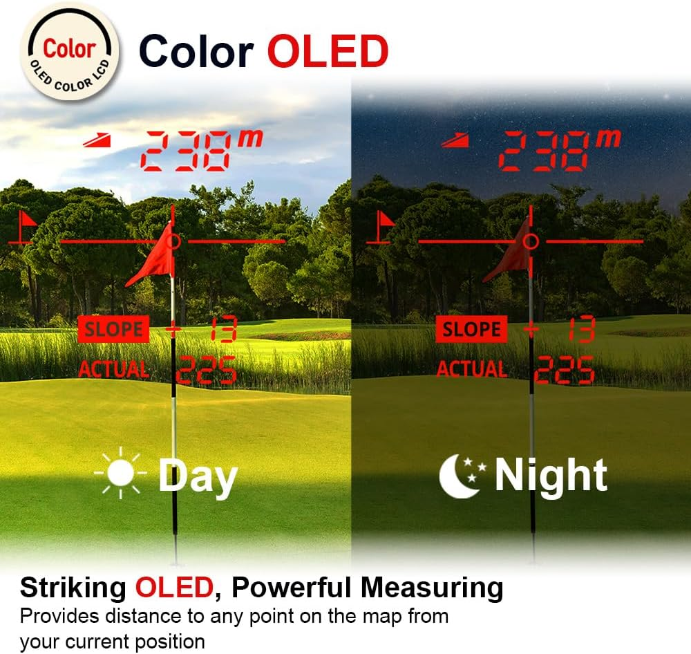 Voice Caddie L6 Golf Laser Rangefinder with Slope On/Off Measurement | 0.1 Seconds Spot Meaure | Flag Pole Locking Vibration Function | Continuous Scan Mode | 6X Magnification | 1,000 Yards image number 3