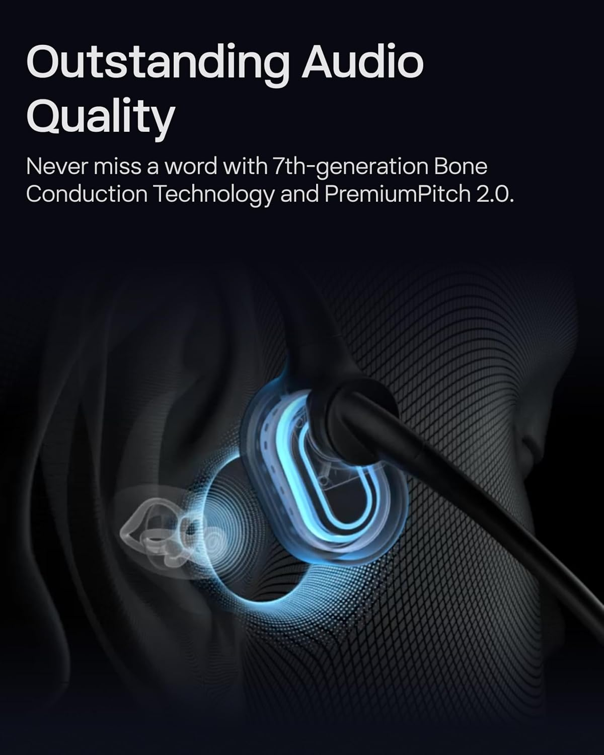 SHOKZ Opencomm2 2025 Upgrade Bone Conduction Headset, Open-Ear Bluetooth Headphones with Noise Cancelling Mic, Wireless Earphones for Work, Call, Meeting, Driving, 16H Talktime - Adapter Usb-C image number 3