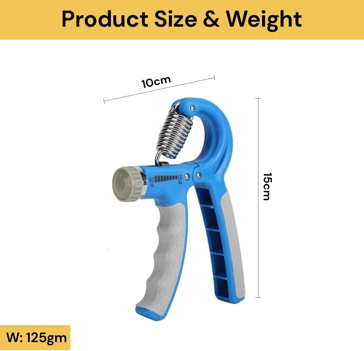 Spendeal Grip Strength Trainer, Hand Grip Strengthener, Adjustable Resistance 22-132Lbs (10-60Kg), Forearm Strengthener, Perfect for Musicians Athletes