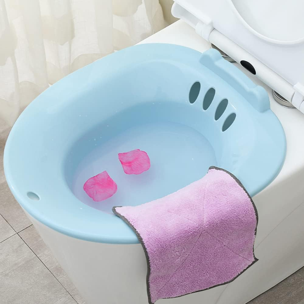Toilet Sitz Bath Portable Personal Perineal Soaking Bidet Basin Travel Pregnant Blue image number 3