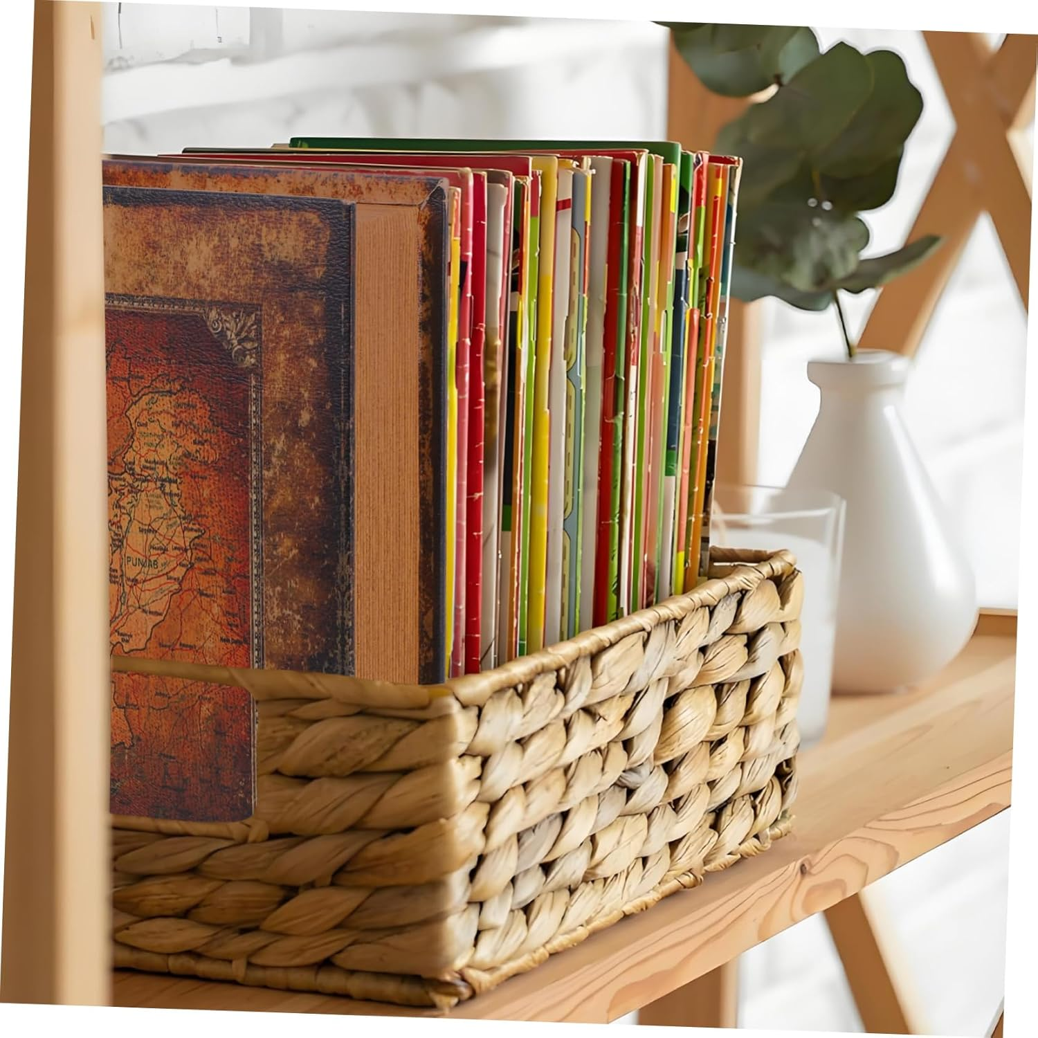 Antique Storage Box Book Shaped Fake Book Decorative Key Hiding Home Decor image number 2