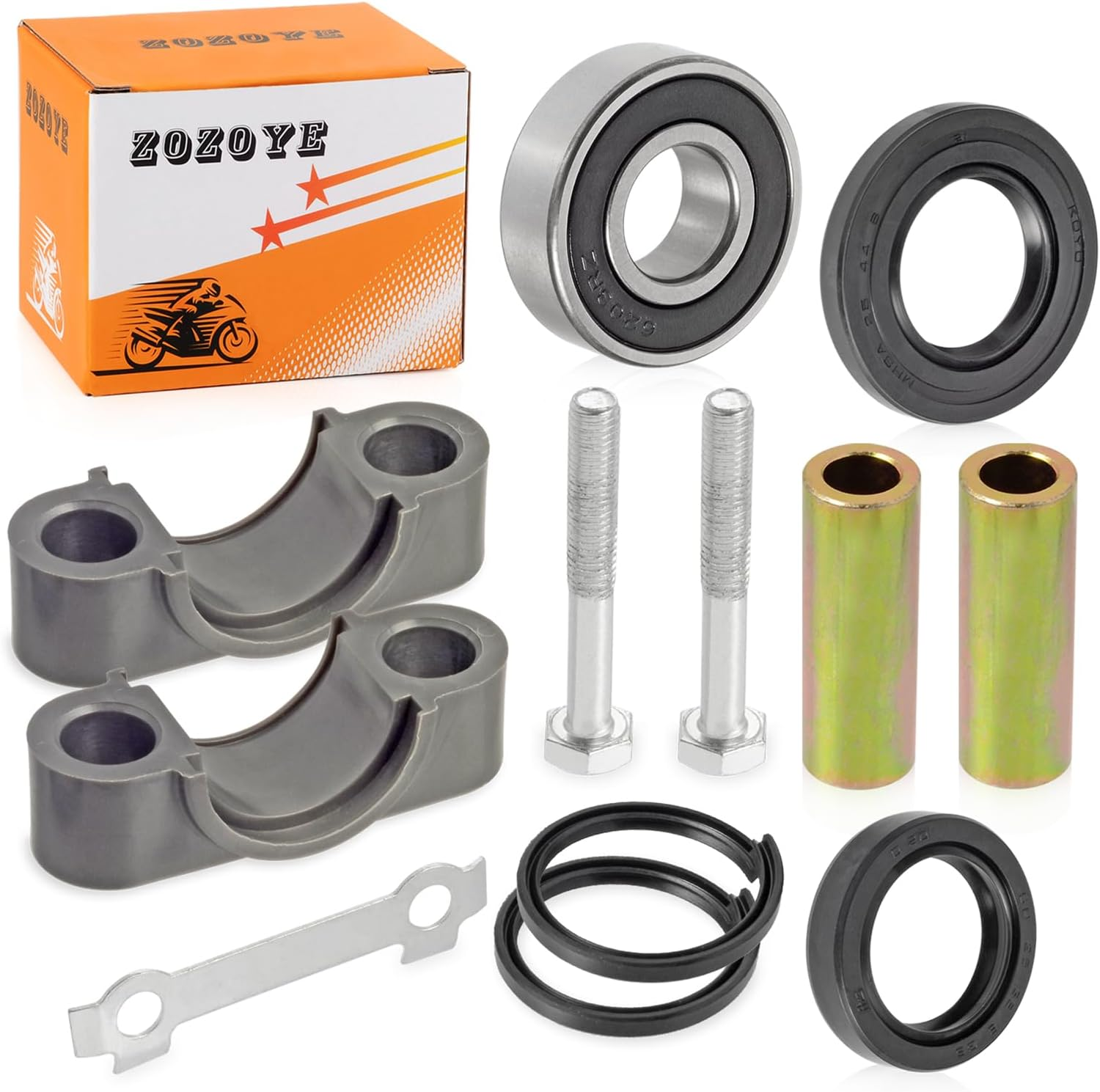 Steering Stem Bushing Bearing Seal BOLT Kit for Yamaha Banshee Blaster Raptor Warrior Grizzly YFM 125 200 250 350 400 450 550 600 660 700 YFZ450 image number 3