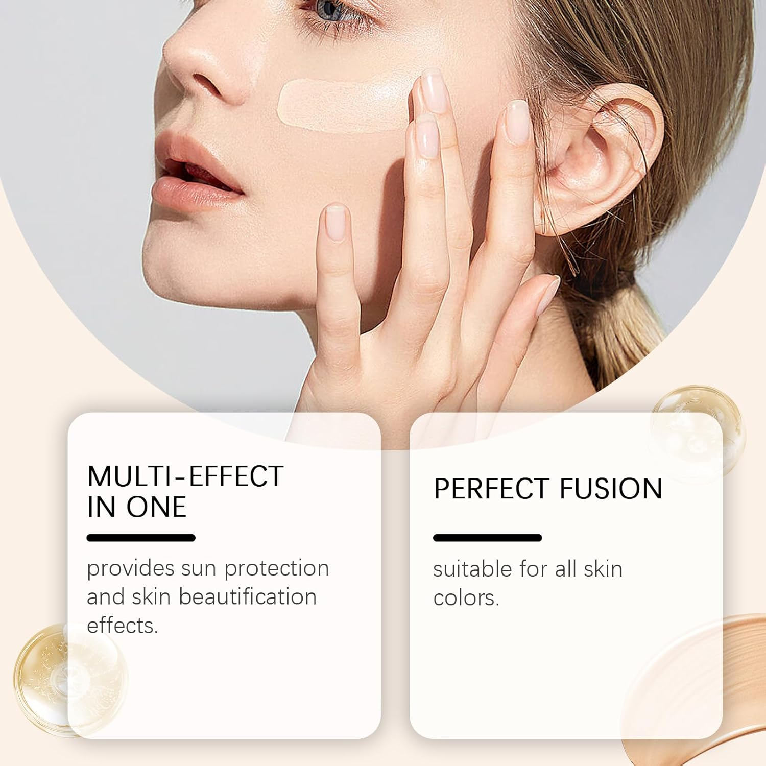 All over Complexion Perfector, Body Coverage Perfector for Legs, Hydrating Full Coverage Concealer, Long-Lasting CC Cream Foundation, Waterproof Skin Tint Evens Skin Toneand Light Foundation image number 2