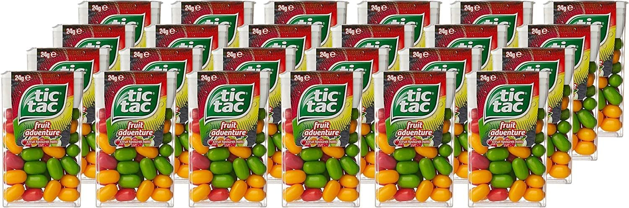 Tic Tac Fruit Adventure Mints, Bulk Hard Candy Mints, On-The-Go Refreshment, 24 Packs (24G Each) image number 4