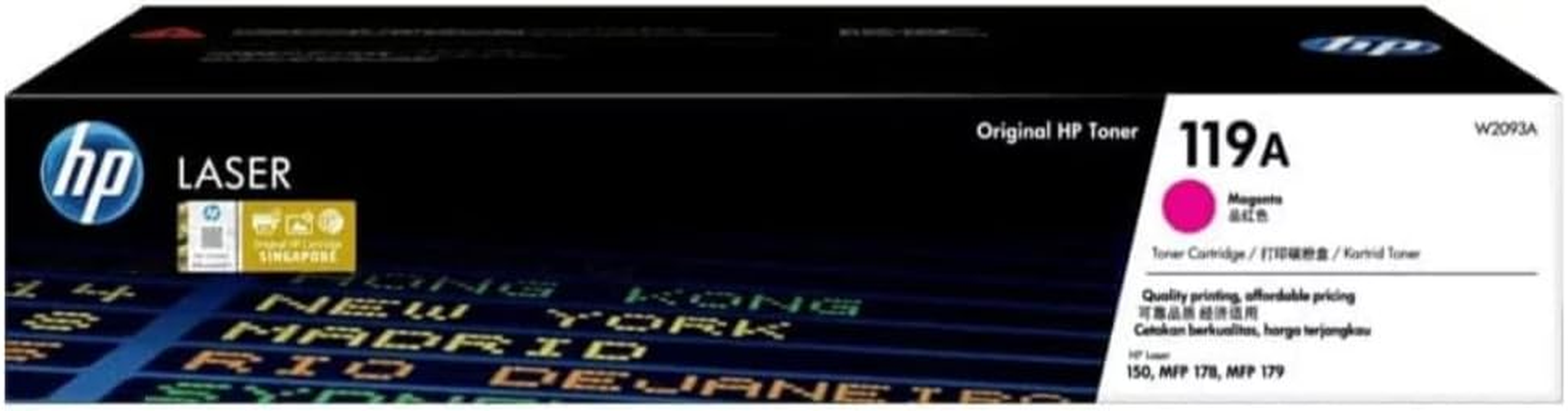 HP 119A Genuine Original Black Ink Printer Cartridge Works with HP Color Laser 150 Printer Series, HP Color Laser MFP 170 Printer Series (W2090A)