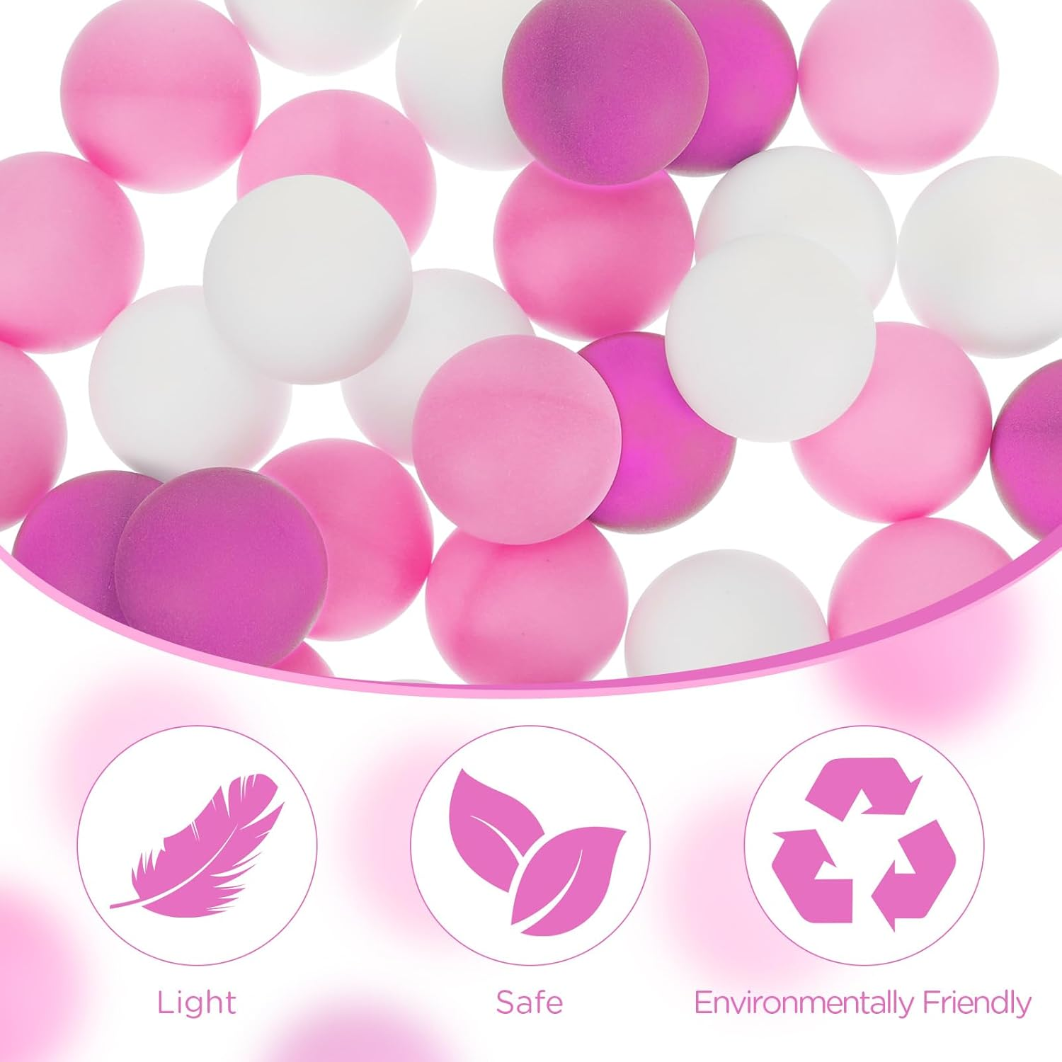 Libima 120 Pieces Colorful Table Tennis Balls Bulk School Supplies 40 Mm Plastic Balls Game Balls Table Tennis for Baby Shower Home Decor Game Party School image number 3