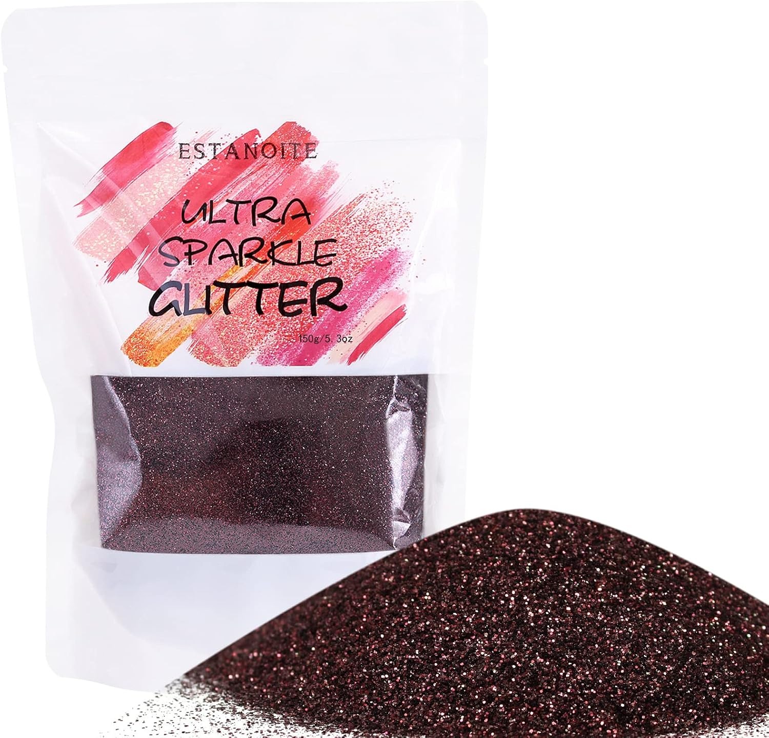 Holographic Fine Glitter, 150G Multipurpose Extra Fine Craft Glitter for Resin Arts and Crafts, Body Nail Art Eye Face Hair, Holographic Glitter for Epoxy Tumbler, Slime Making (Burgundy)