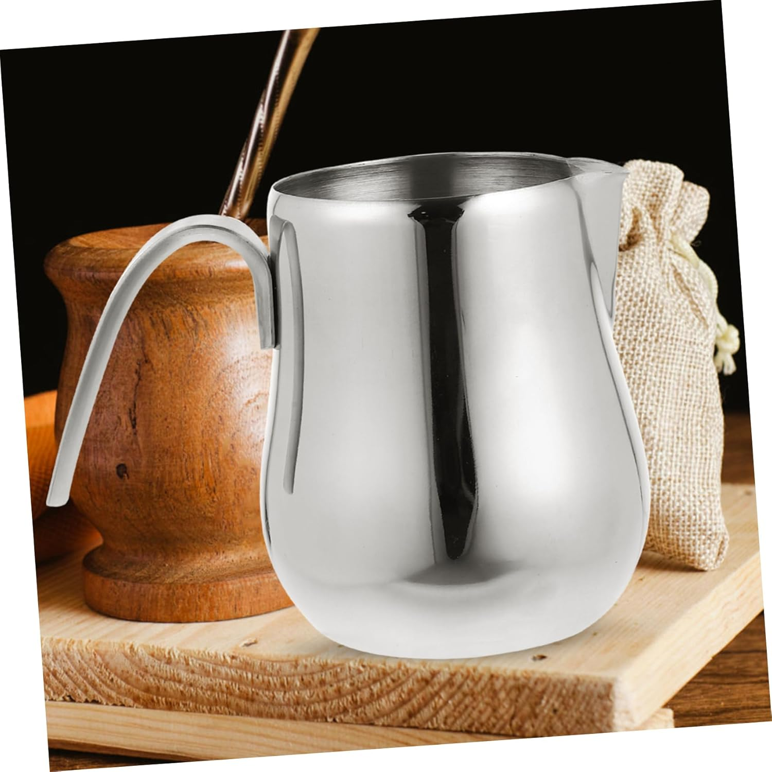 Cabilock Hand Brewing Kettle Stainless Steel Coffee Pot for Espresso Milk Frothing Pitcher Long Handle for Tea Ceremony image number 2