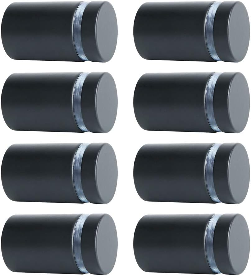 Alise 3/4"X1" Sign Standoff Screws,Wall Mount Glass Standoff Advertising Nail for Hanging Acrylic Picture Frame Glass Acrylic Signs,Stainless Steel Sign Mounting Bracket Hardware,Brushed,Pack of 8