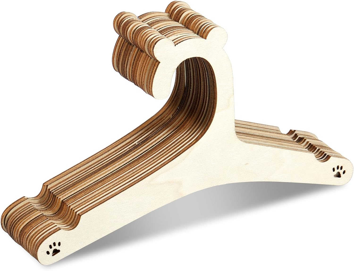 20 Packs Kids Wooden Hangers, Wooden Baby Hangers for Baby Clothes 9 Inch Mini Toddler Children Clothes Hanger Cute Crown/Bear/Rabbit Ear Baby Girl Boy Hanger Toddler Infant Hanger for Baby (Style A)