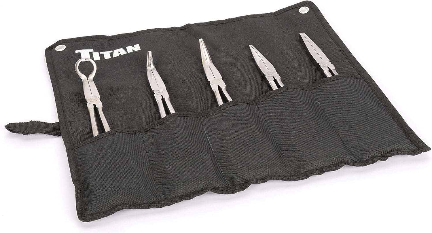 Titan 60769 5-Piece 11-Inch Long Nose Pliers Set image number 2