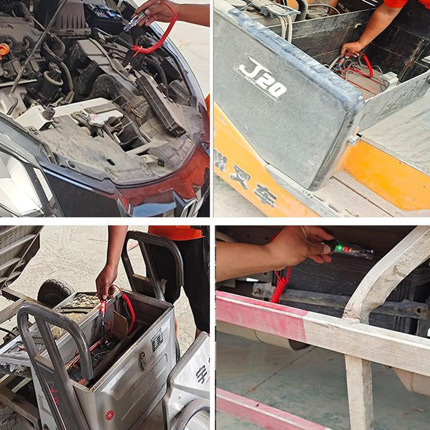 Automotive Test Light | Car Digital Electric Pen,Steel Probe and Alligator Clip, Car Voltage Circuit Tester for Car Vehicle Fuses and Battery Voltage - Black image number 7