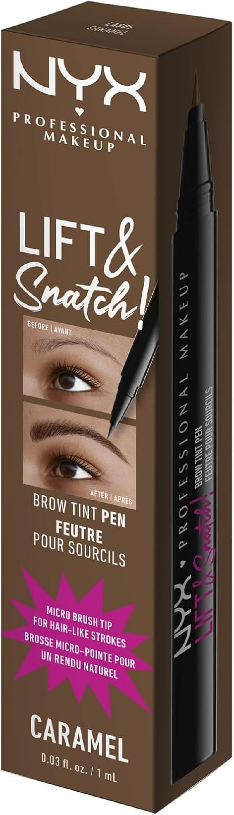 NYX Professional Makeup Lift N Snatch Brow Tint Pen, Caramel, 1 Ml image number 1