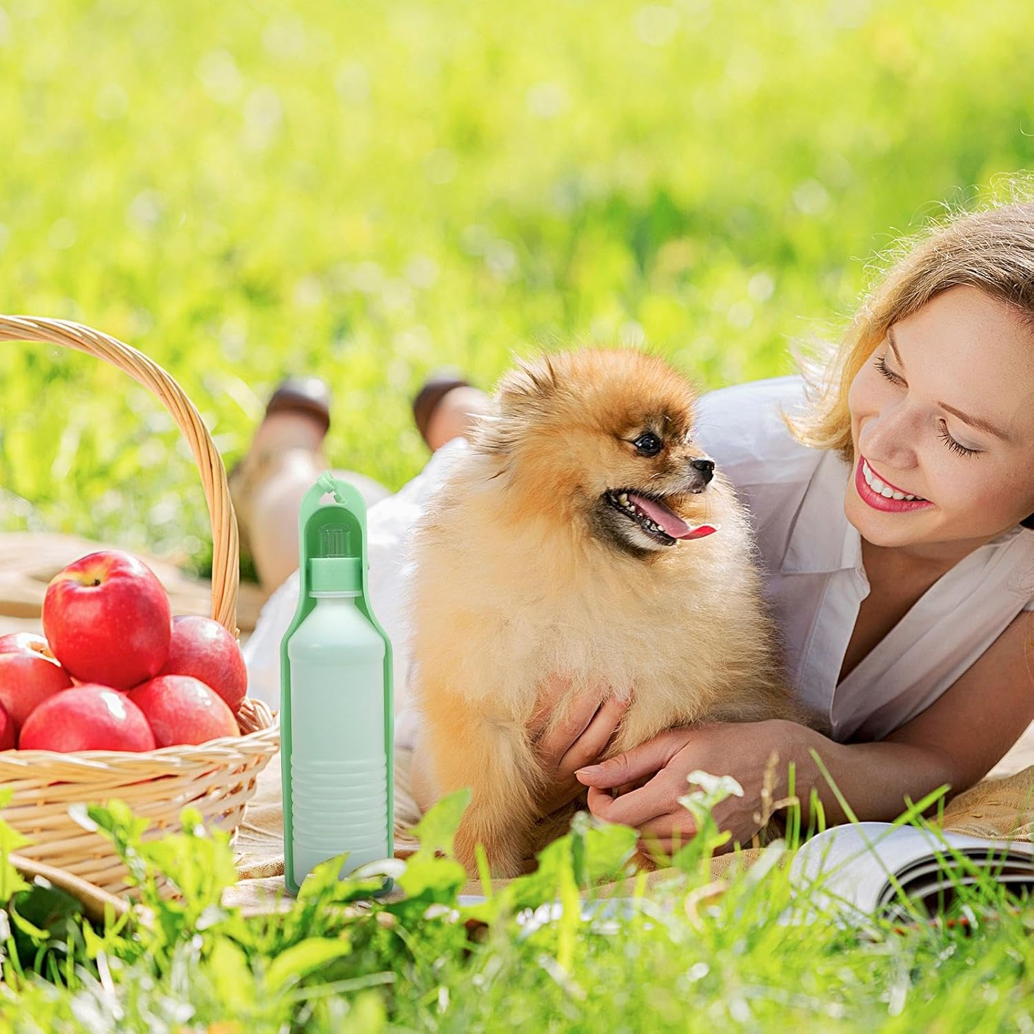 Quzente Puppy Water Dispenser - Puppy Water Dispenser,Portable Leakproof Pet Outdoor Drinking Bowl, Dog Walking Accessories for Hiking Camping Travel, Cats Rabbits image number 6