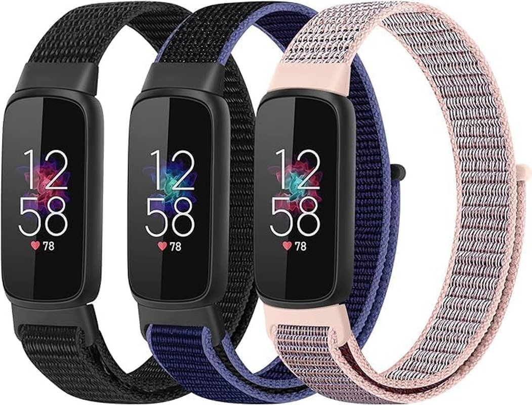 Nylon Bands Compatible with Fitbit Luxe Band for Women,Soft Sport Loop Adjustable Wristband Replacement Strap for Fitbit Luxe/Fitbit Luxe Special Edition for Women Men