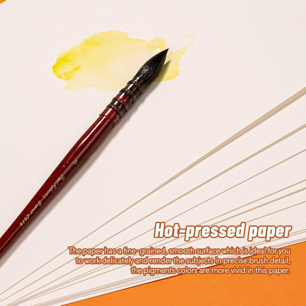 Paul Rubens Art Supplies Watercolor Paper 100% Cotton Rag with Glitter Sparkling Effect, Acid-Free Paper 140Lb/300Gsm for Wet & Dry Mixed Media, 20 Sheets (10.63&ldquo; X 7.67&rdquo;, Hot Press) image number 1